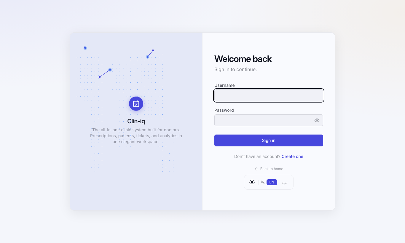 Sign-in screen